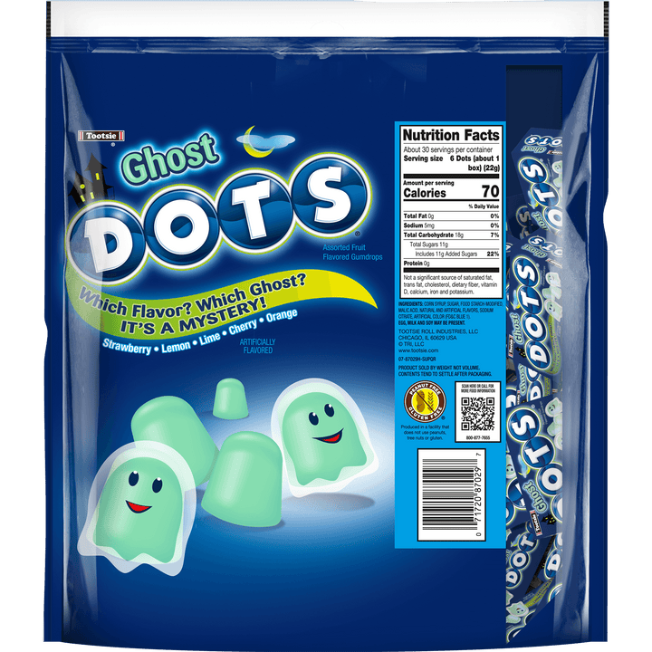 Ghost DOTS Assorted Flavors (23.6 oz. Bag)- Nutritional Facts Panel