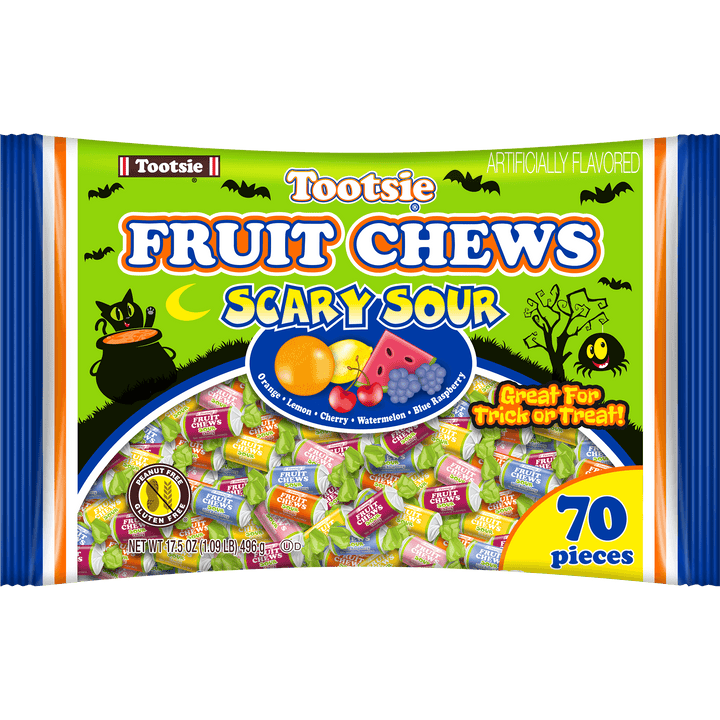 Fruit Chews Scary Sour Assorted Flavors (17.5 oz. Bag)