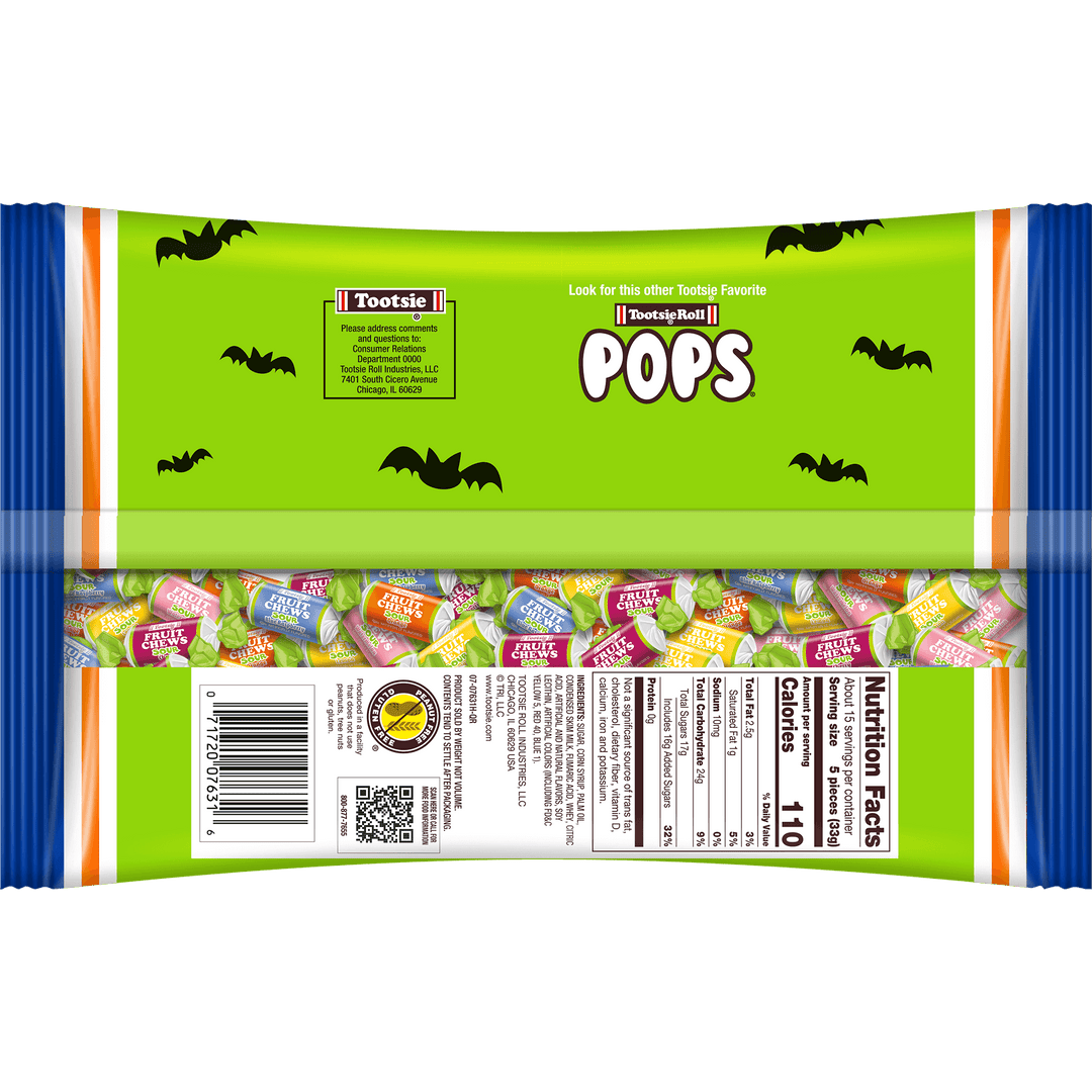 Fruit Chews Scary Sour Assorted Flavors (17.5 oz. Bag)