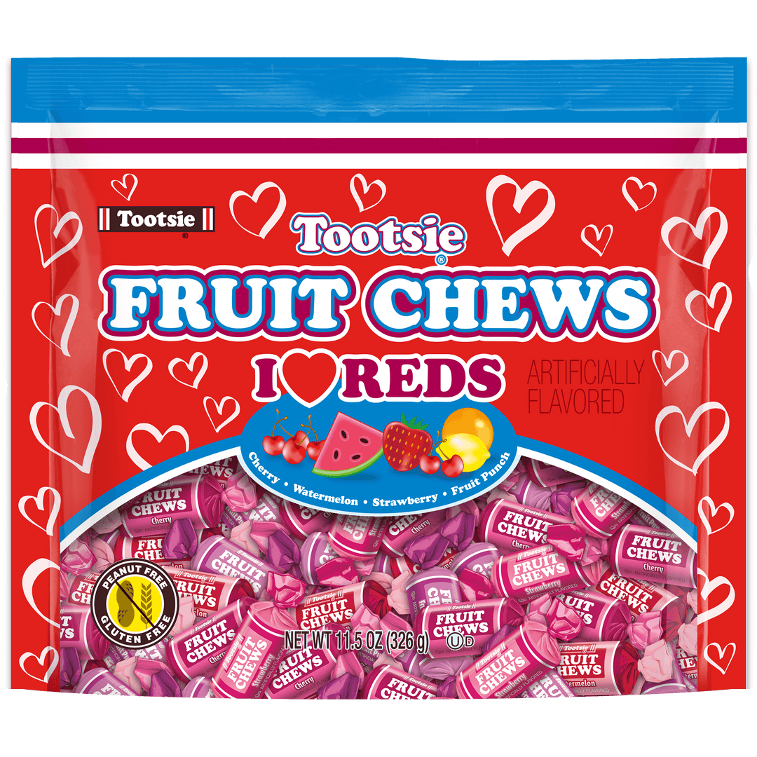 Fruit Chews Valentine Assorted I Heart Reds (11.5 oz. Bag)