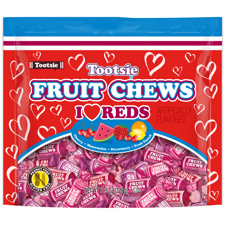 Fruit Chews Valentine Assorted I Heart Reds (11.5 oz. Bag)