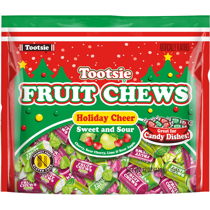 Tootsie Fruit Chews Assorted Holiday Cheer (12 oz. Bag)