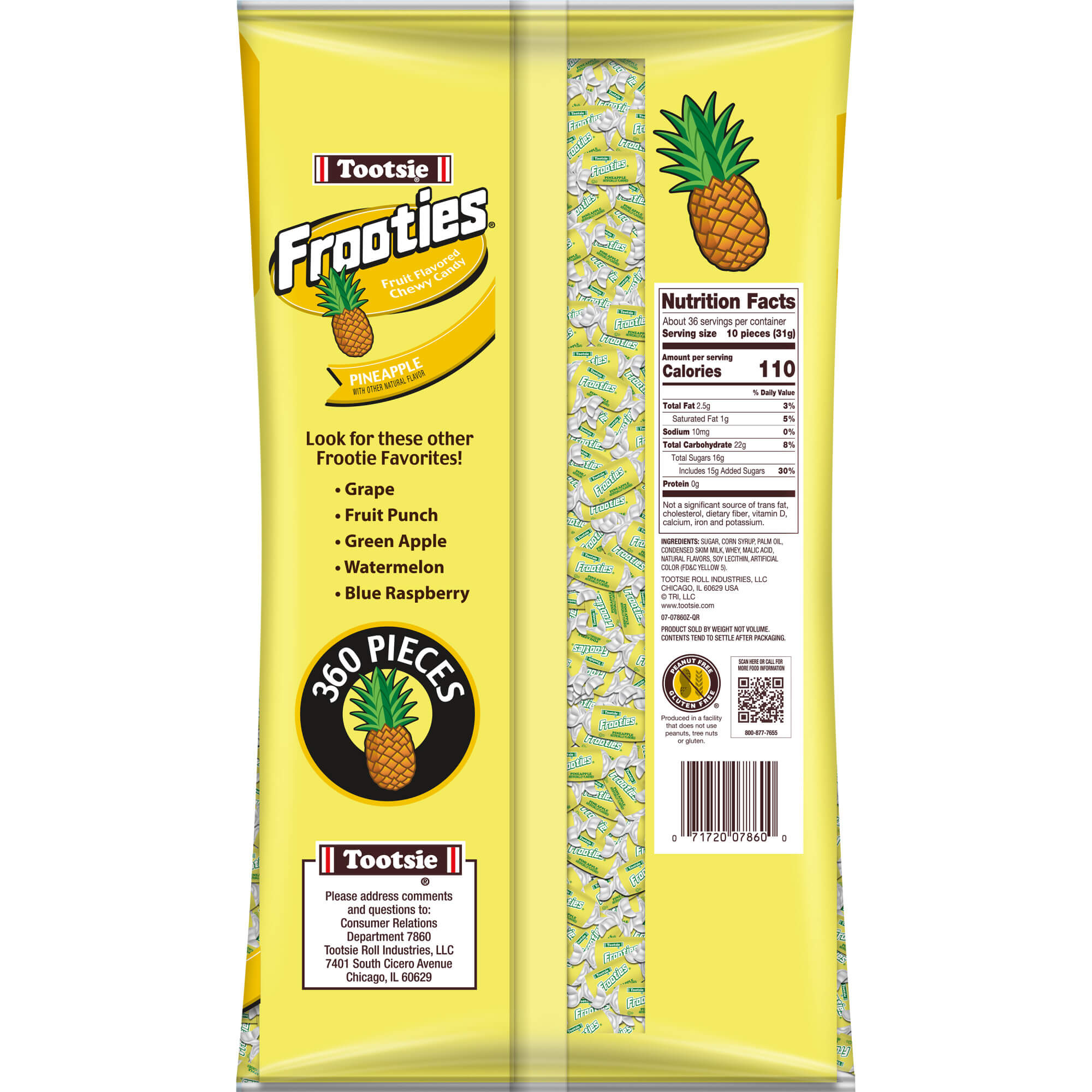 Frooties Pineapple Chewy Candy (38.8 oz. Bag) – Tootsie Roll