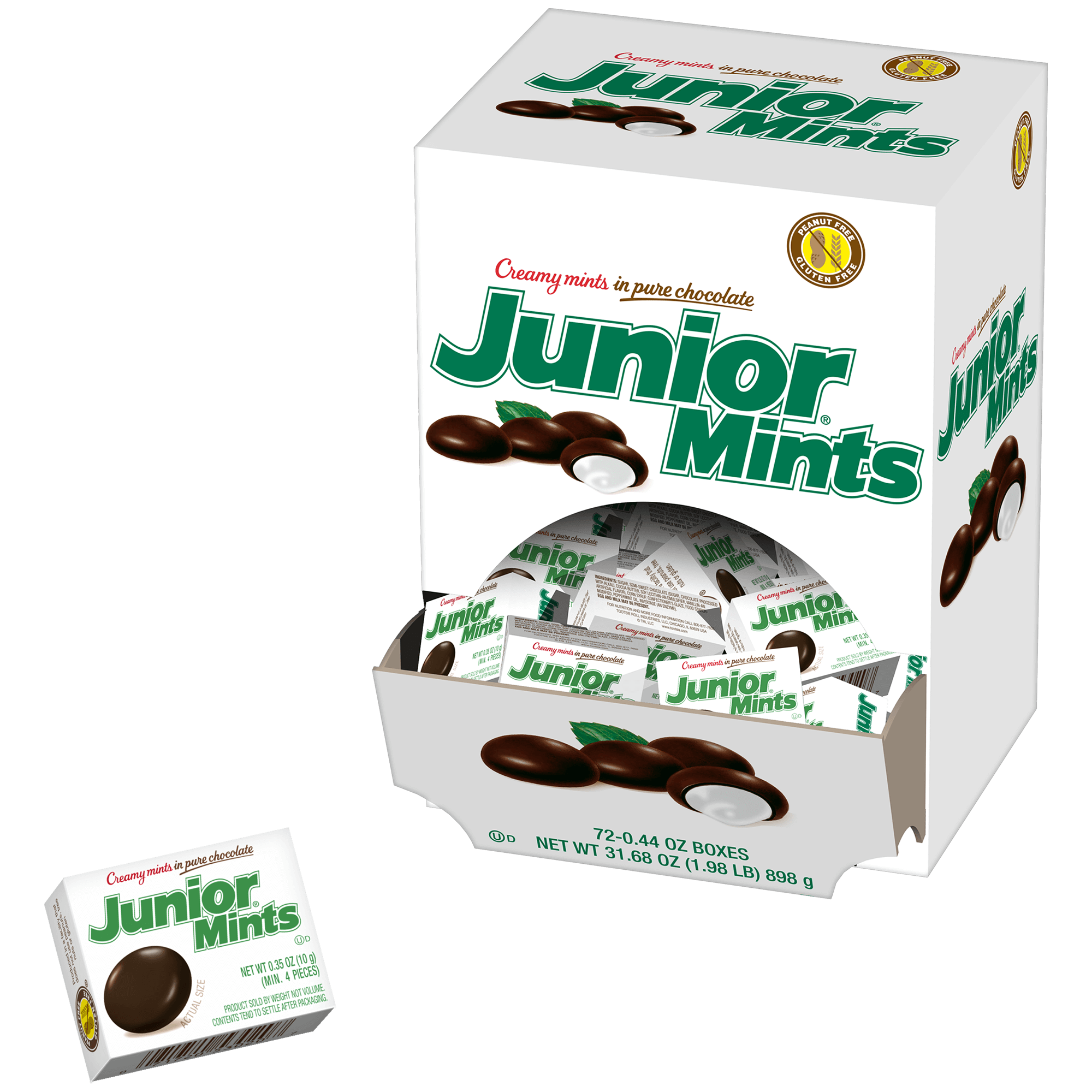 Mints Box Junior Mints Fun Size (34.5 oz. / 72ct Box) – Tootsie Roll