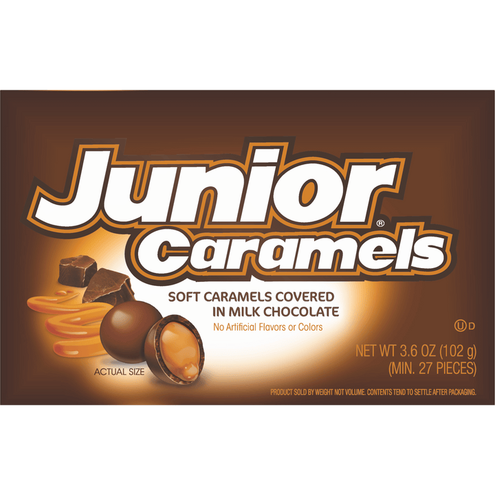 Junior Caramels Chocolate Candy  (3.5 oz. Box)