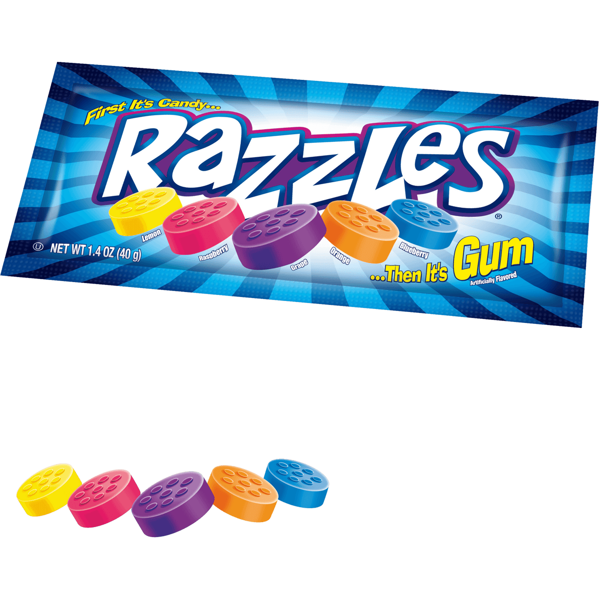Red Razzles Razzles Assorted Original (1.4 oz. Pouch) – Tootsie Roll