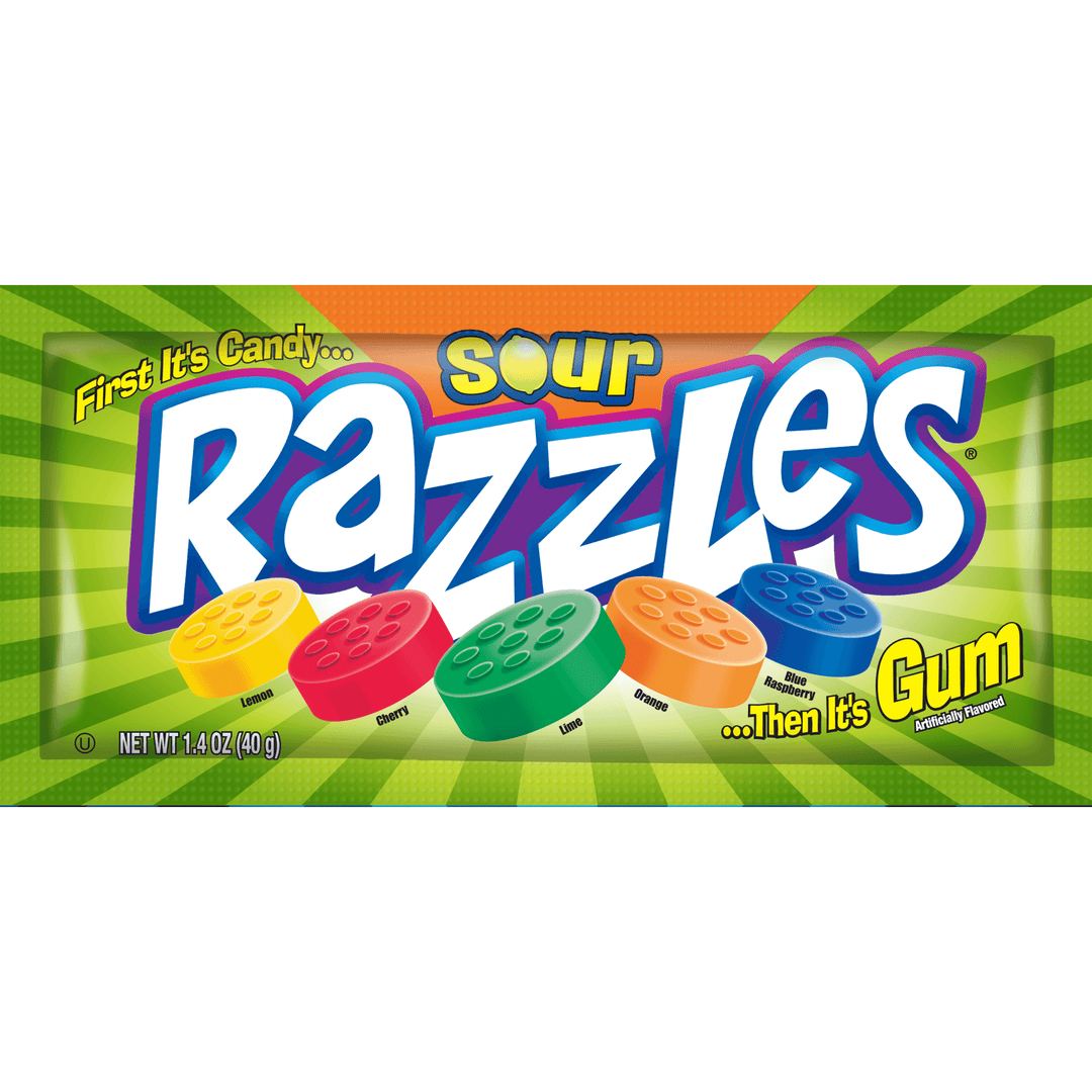 Razzles Sour Pouch Gum (1.4 oz. Pouch)