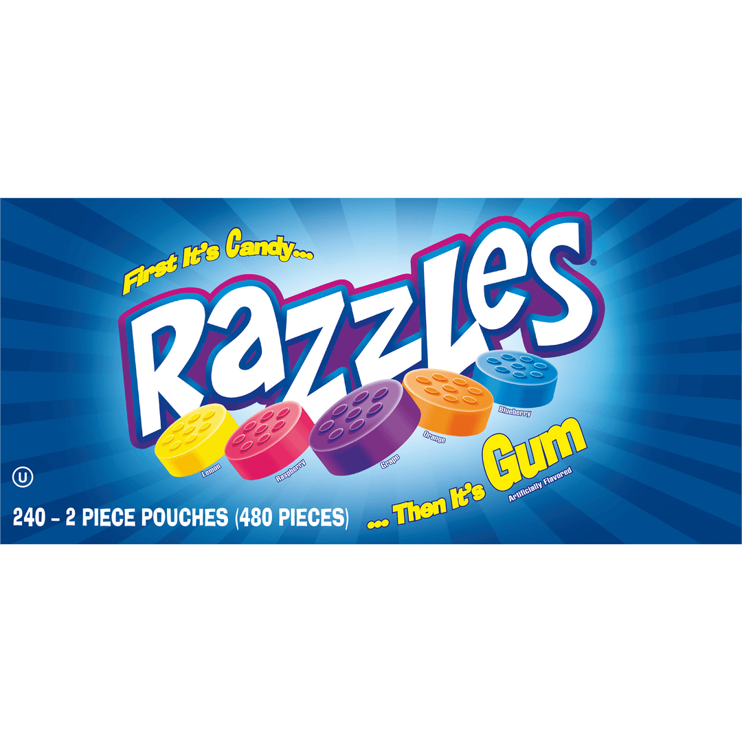 Razzles 2-Piece Fun Size Packs (25.6 oz. / 240 ct. Bag)