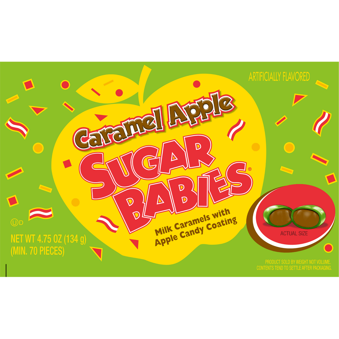 Caramel Apple Sugar Babies Milk Caramels with Apple Candy Coating (4.75 oz. Box)