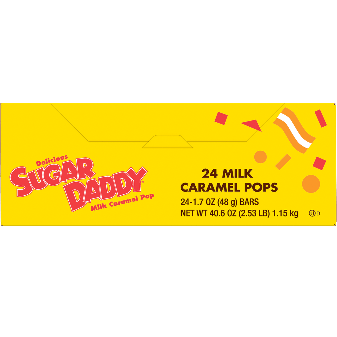 Sugar Daddy Milk Caramel Pops (40.8 oz. / 24 ct. Box)