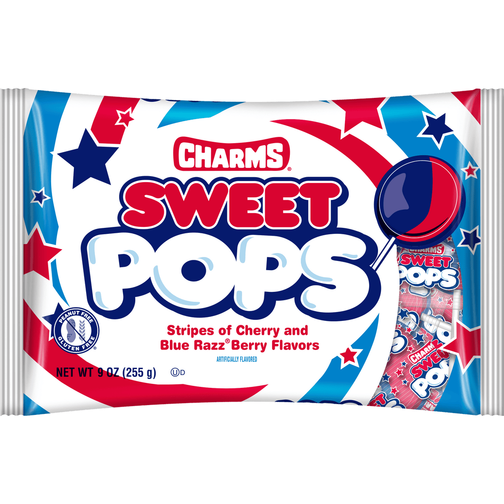 Charms Sweet Pops USA Flag Bag (9 oz. Bag) – Tootsie Roll