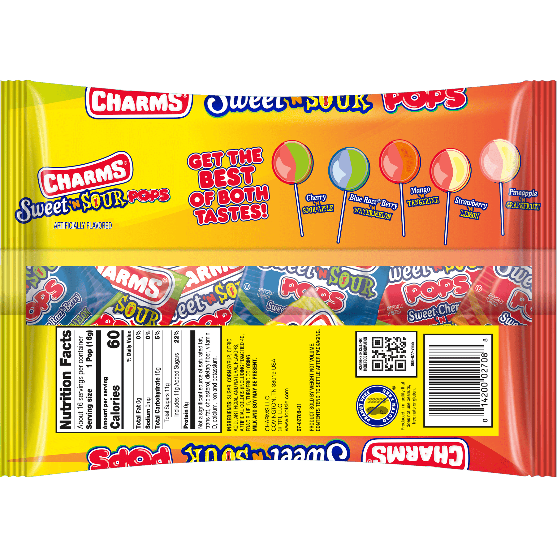Sweet Pops Charms Assorted Sweet 'N Sour Pops (9 oz. Bag) – Tootsie Roll