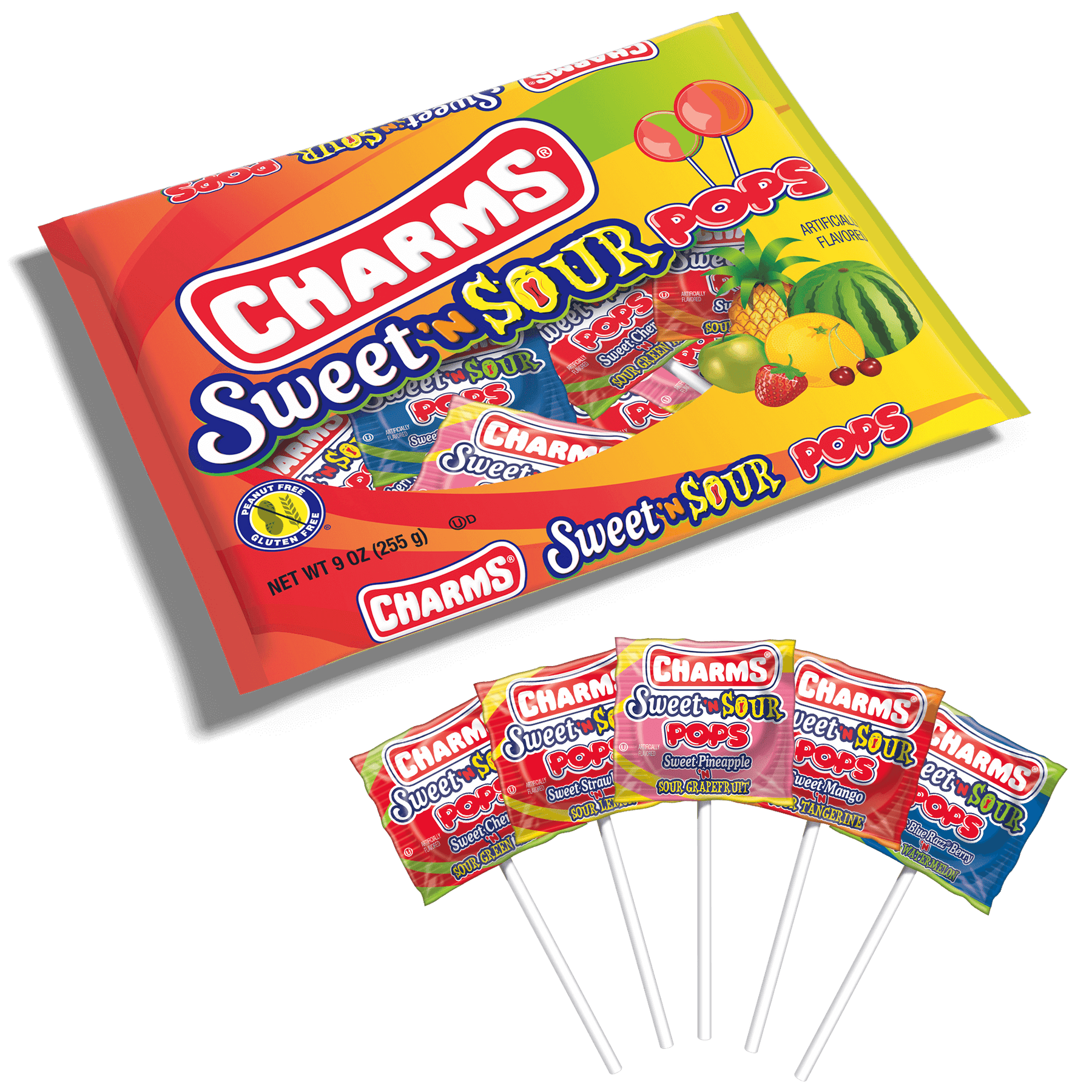 Sweet Pops Charms Assorted Sweet 'N Sour Pops (9 oz. Bag) – Tootsie Roll