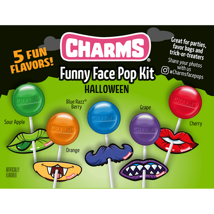 Charms Funny Face Pops Kit (6.35 oz. / 30 ct. Box)