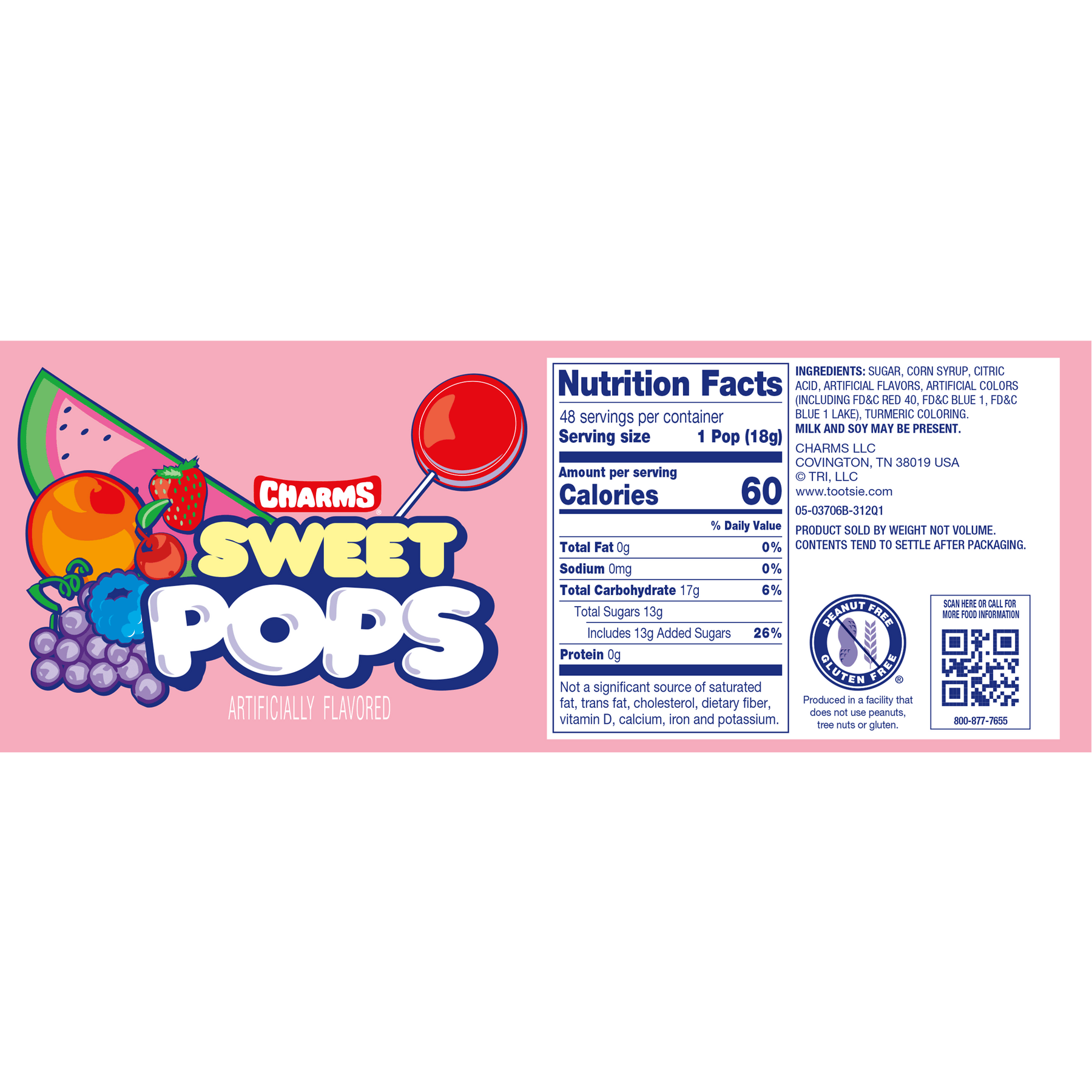 Sweet Pops Charms Assorted Sweet Pops (48 ct. Box) – Tootsie Roll