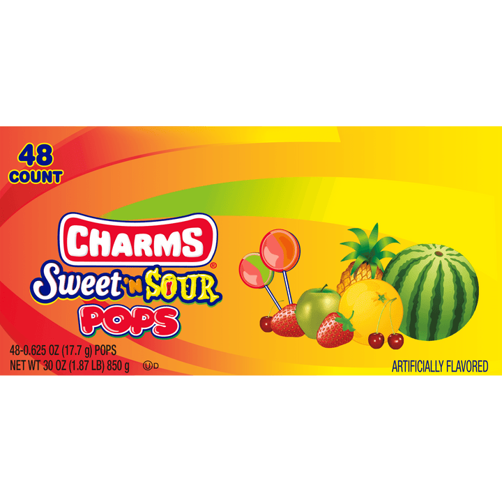 Charms Sweet 'N Sour Pops (48 ct. Box)