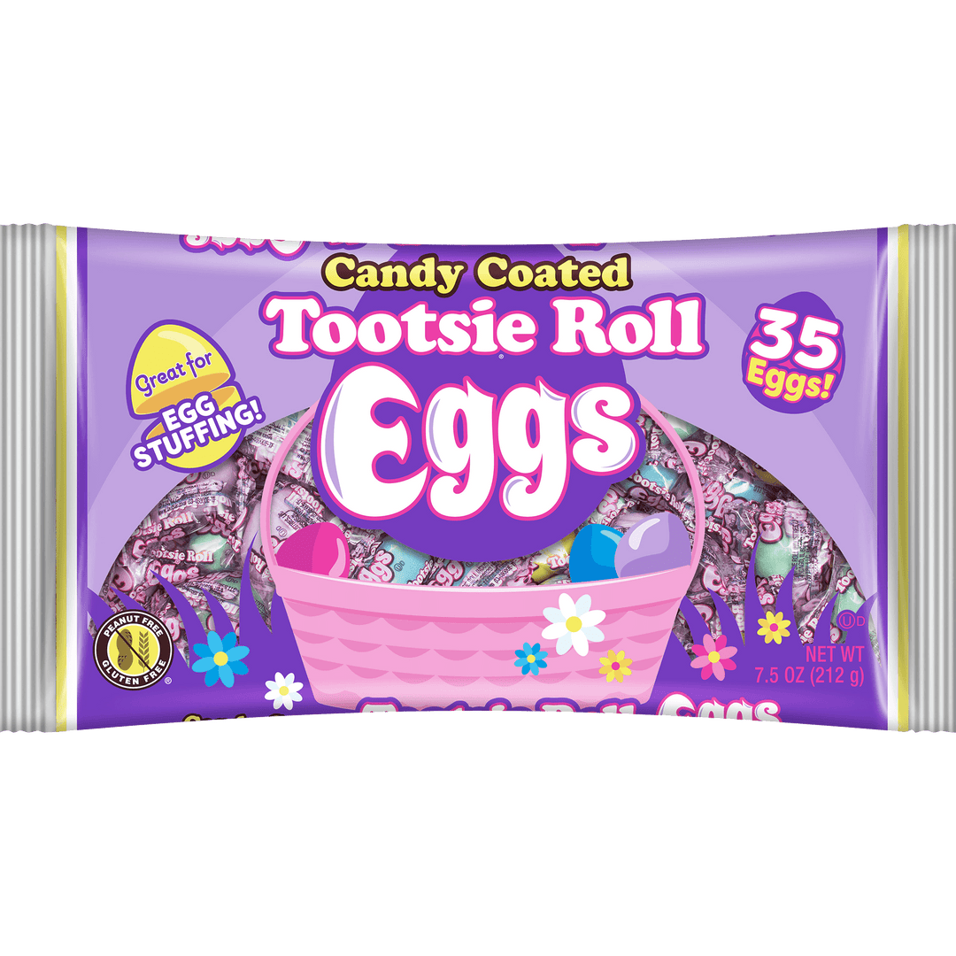 Tootsie Roll Candy Coated Egg Shaped Individually Wrapped (7.5 oz. Bag)