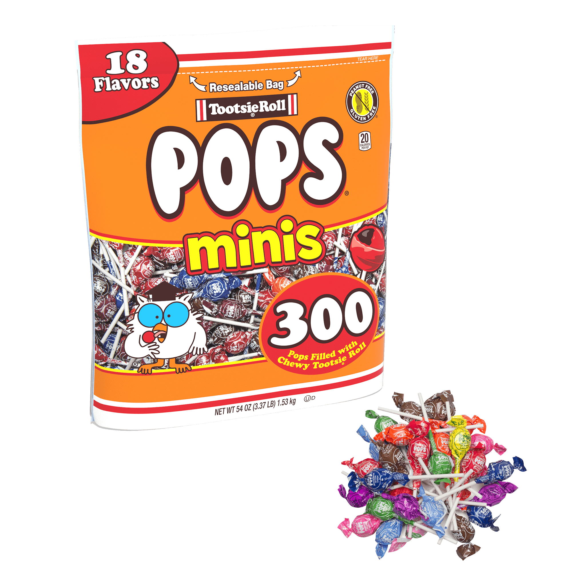 Fun Express Tootsie Roll Pops Mini Lollipops – Bulk 200 Pieces, Multicolor, Halloween/Parade Candy