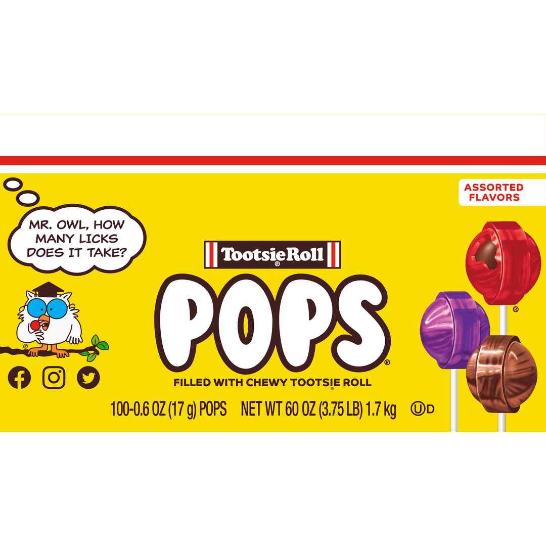 Tootsie Pops Assorted Flavors (100 ct. Box)