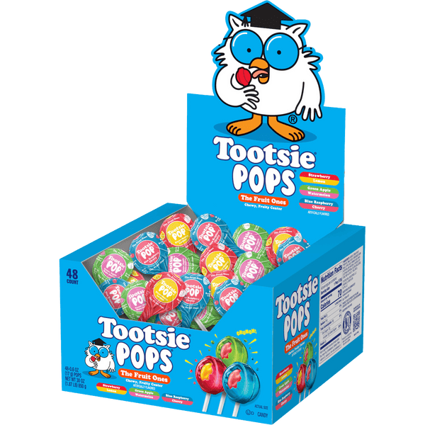 Tootsie Pops The Fruit Ones Assorted Fruit Lollipops, 48 ct. Box