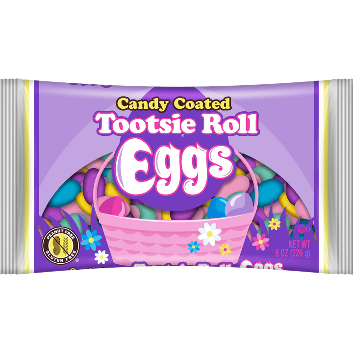 Tootsie Roll CandyCoated Egg Shaped Unwrapped (8 oz. Bag)