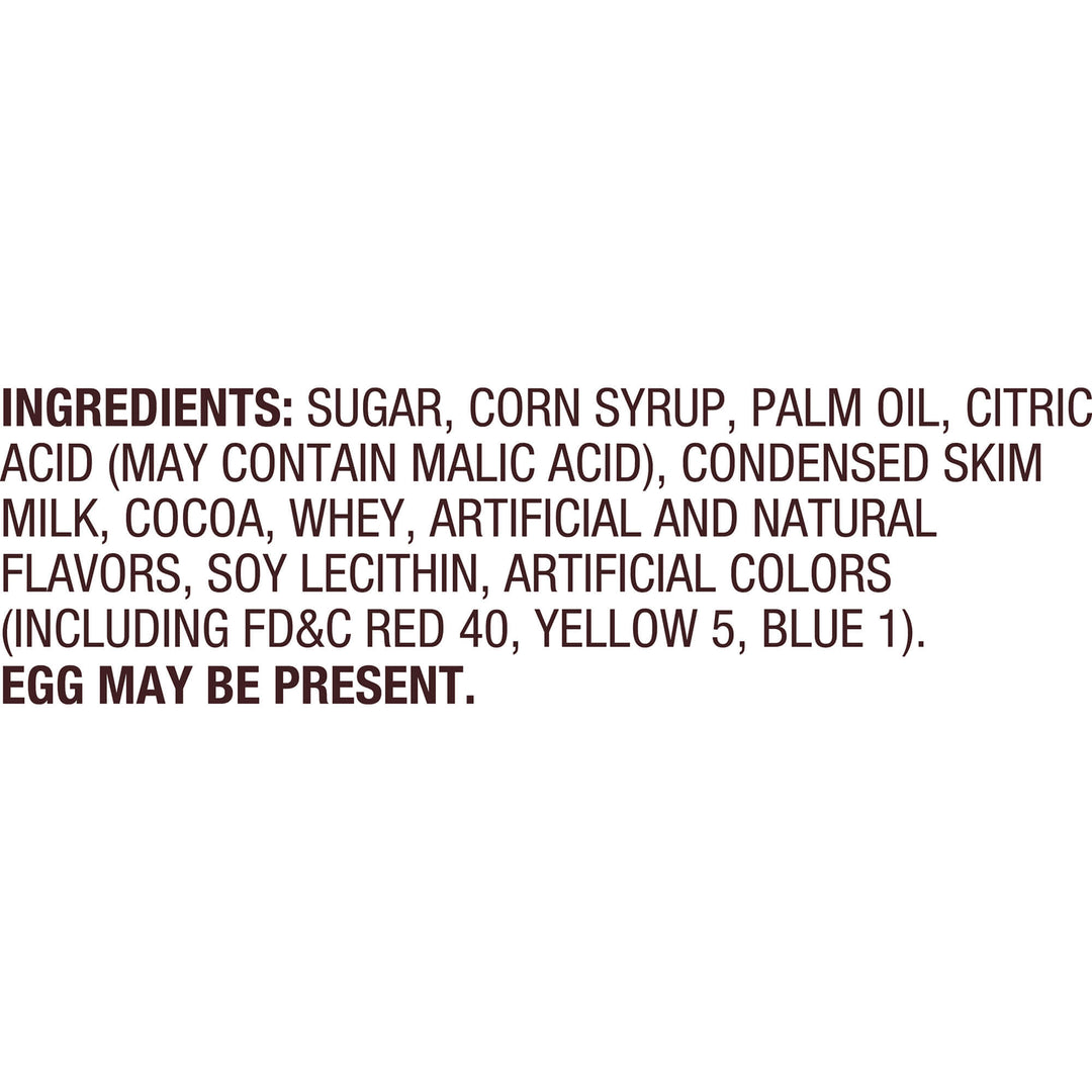 List of ingredients on a white background