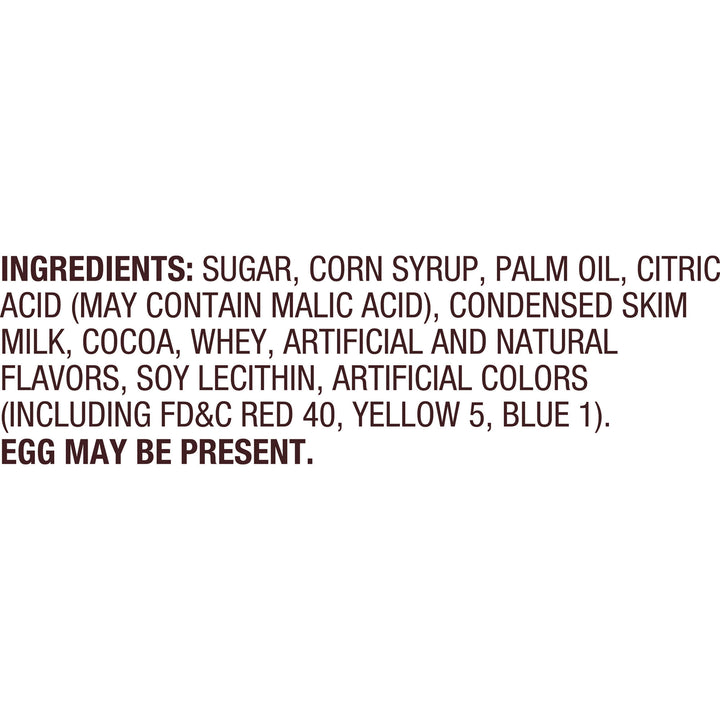 List of ingredients on a white background