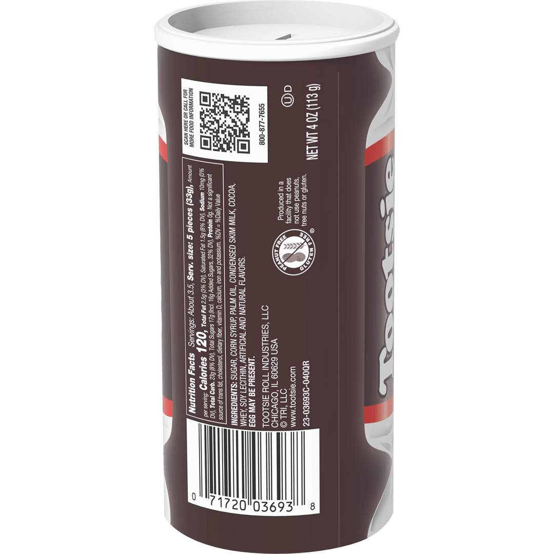 Tootsie Roll Bank Filled with Midgees (4 oz. Bank) Nutrition Facts Panel