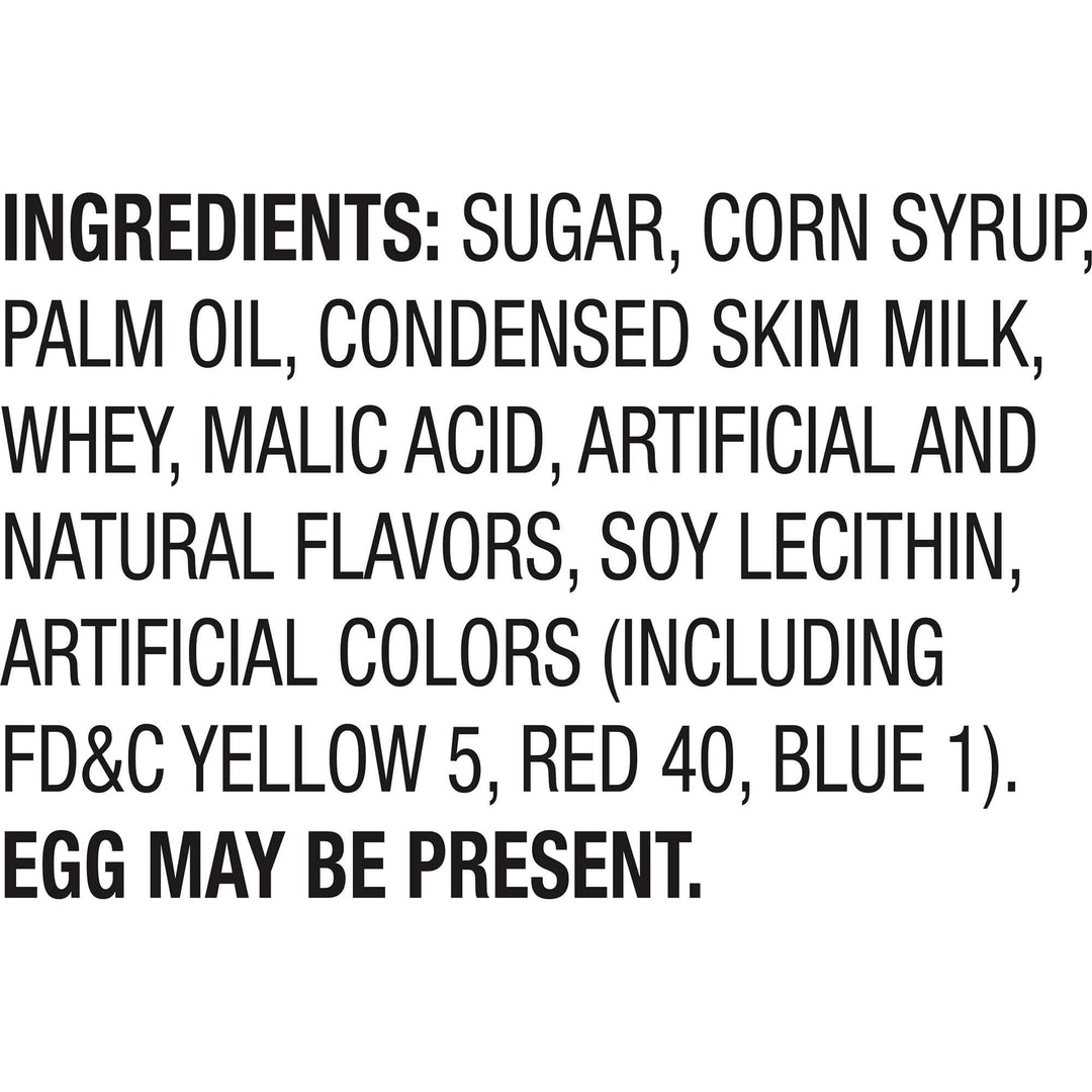 List of ingredients on a white background