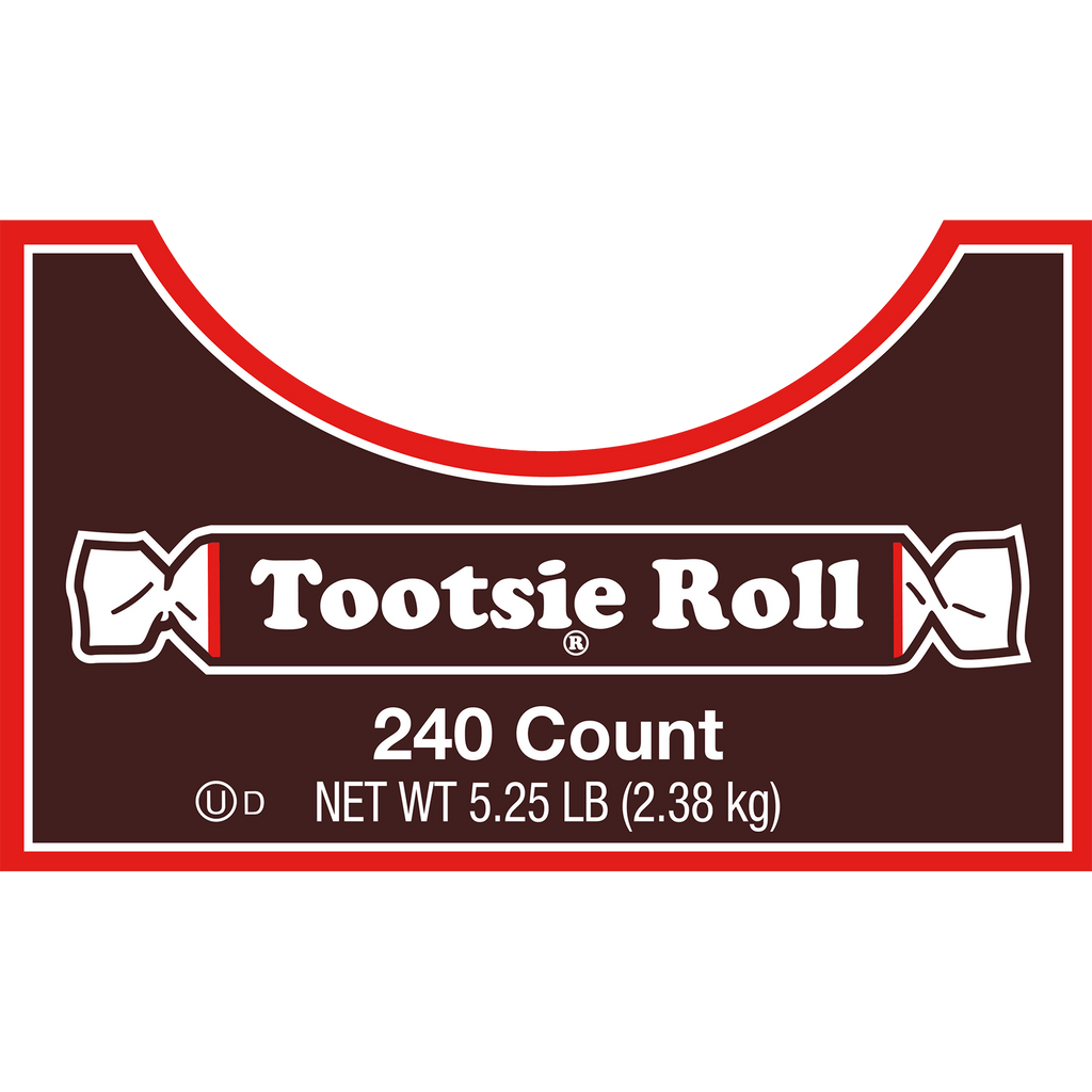 USA看板　TOOTSIE ROLLS Tootsie Roll Candy, 0.5 oz. Snack Size Bar, Case of 48