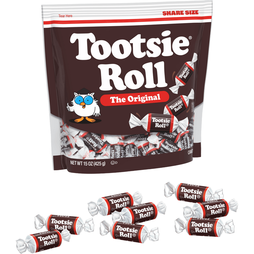 Tootsie Roll candy package with multiple individually wrapped candies
