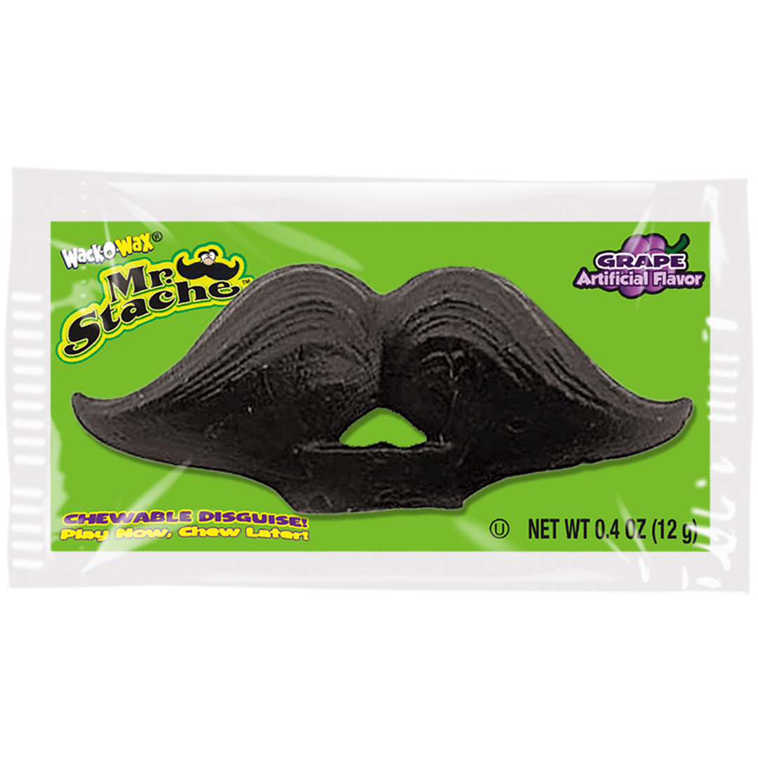 Wack-O-Wax Grape Mr. Stache (1 ct. Bag)