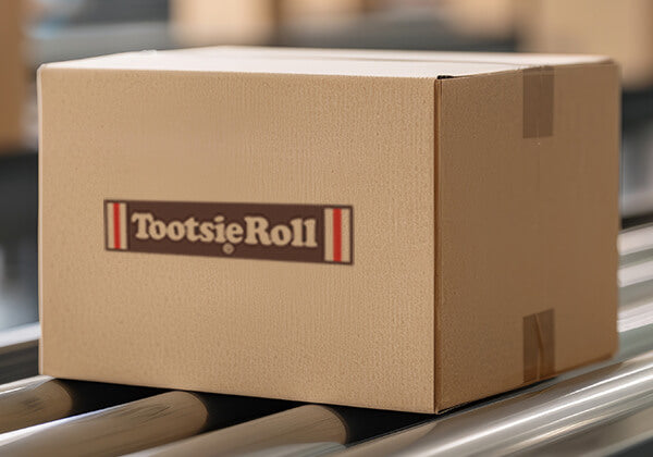 Tootsie Roll logo on a box