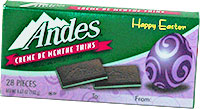 Image of Andes Crème de Menthe Thins Easter Gift Card Sleeve (4.67 oz./28 ct. Box) Package