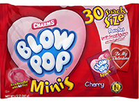 Image of Charms Blow Pop Valentin Minis Snack Size 8.5 oz Bag Package