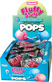 Image of Fluffy Stuff Cotton Candy Pops (48 ct. Box) Package