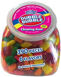 Image of Dubble Bubble Office Pleasures Assorted Chewing Gum (16 oz. Jar) Package