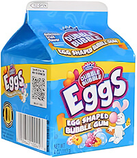 Image of Dubble Bubble Bubble Gum Eggs Easter Milk Carton, 4 oz. Package