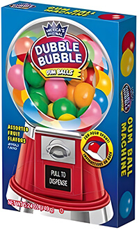 Image of Dubble Bubble Bubble Gum Machine Box, 5.24 oz. Box Package