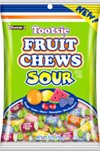 Image of Tootsie Fruit Chews Sour (7 oz. Bag) Package
