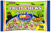 Image of Fruit Chews Scary Sour Assorted Flavors (17.5 oz. Bag) Package