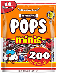 Image of Tootsie Roll Pops Minis (200 ct. Bag) Package