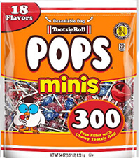 Image of Tootsie Roll Pops Minis (300 ct. Bag) Package