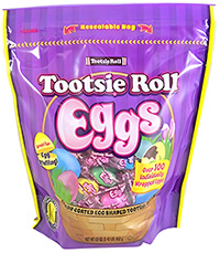 Image of Tootsie Roll Eggs Wrapped 23 oz. Resealable Bag Package