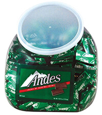 Image of Andes Crème De Menthe Thins (240 ct. Jar) Packaging