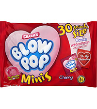 Image of Charms Blow Pop Valentin Minis Snack Size 8.5 oz Bag Packaging