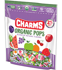 Image of Charms Organic Pops (4.49 oz. Bag) Packaging