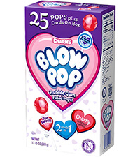 Image of Charms Valentine Blow Pop Friendship Exchange Kit, 25 ct. Box Packaging
