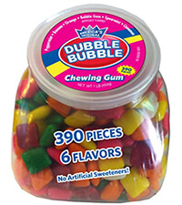 Image of Dubble Bubble Office Pleasures Assorted Chewing Gum (16 oz. Jar) Packaging