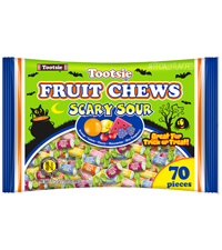 Image of Fruit Chews Scary Sour Assorted Flavors (17.5 oz. Bag) Packaging